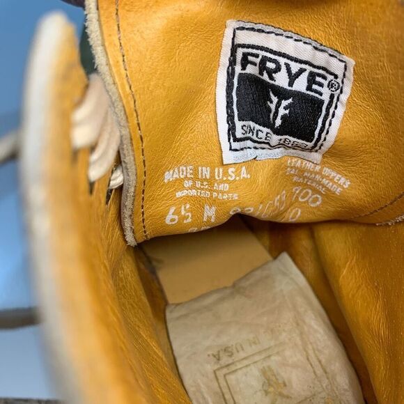 Frye Sabrina Stonewashed Leather Lace Up Chunky Heeled Combat Ankle Booties 6.5 - Picture 9 of 9